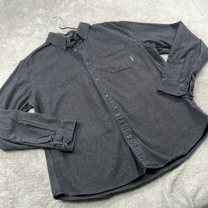 Eddie Bauer L Loose Fit 100% Cotton‎ Mens Gray Shacket Shirt Jacket